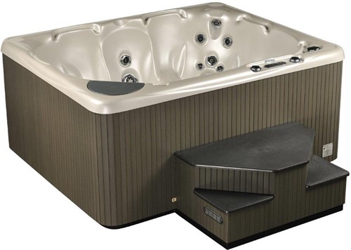 Beachcomber 540 Hot Tub, 178x218x97 cm alabaster kuip, ebony ombouw, steel cover met Hybrid pakket en RFM
