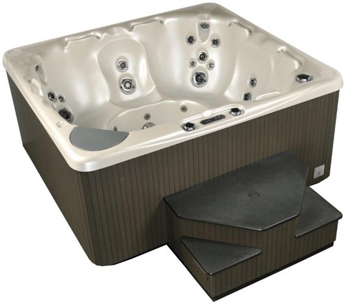 Beachcomber 570 Hot Tub, 203x224x97 cm alabaster kuip, ebony ombouw, steel cover met Hybrid pakket en RFM