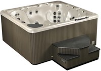 Beachcomber 730 Hot Tub, 224x203x97 cm alabaster kuip, ebony ombouw, steel cover met Hybrid Plus pakket en LED controls