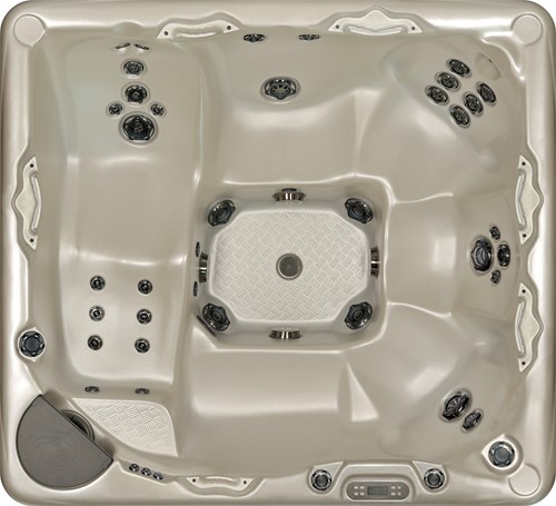 Beachcomber 730 Hot Tub, 224x203x97 cm alabaster kuip, ebony ombouw, steel cover met Hybrid Plus pakket en LED controls-2