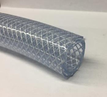 BRAIDED VINYL - 3/4" CLEAR, p/ft (plm. 30 cm)